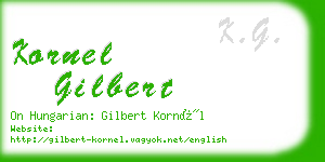 kornel gilbert business card